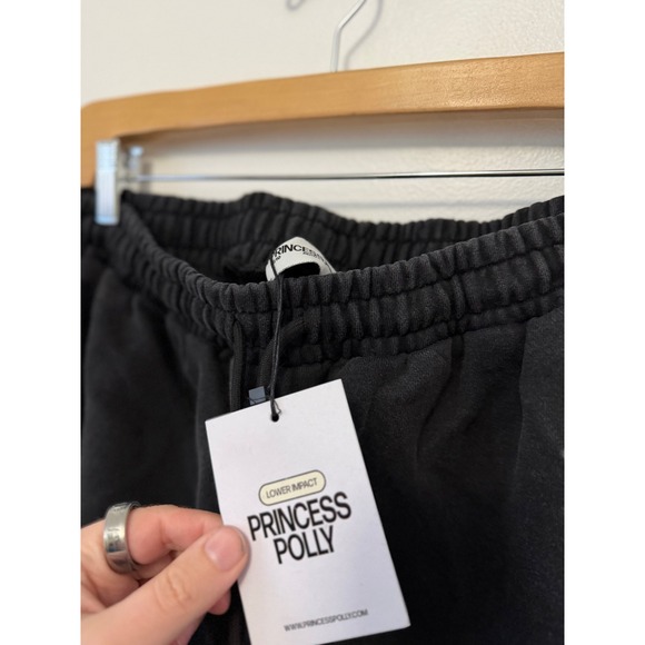 Princess Polly All Day Straight Leg Sweatpants – Washed Black – Size US 10– NWT - Picture 5 of 7